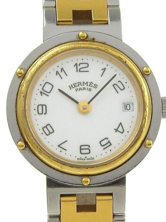Hermes HERMES Clipper Watch CL4.210 Stainless Steel Quartz  HERMES Clipper Watches WhiteDial Stainless Steel Quartz Analog display Women